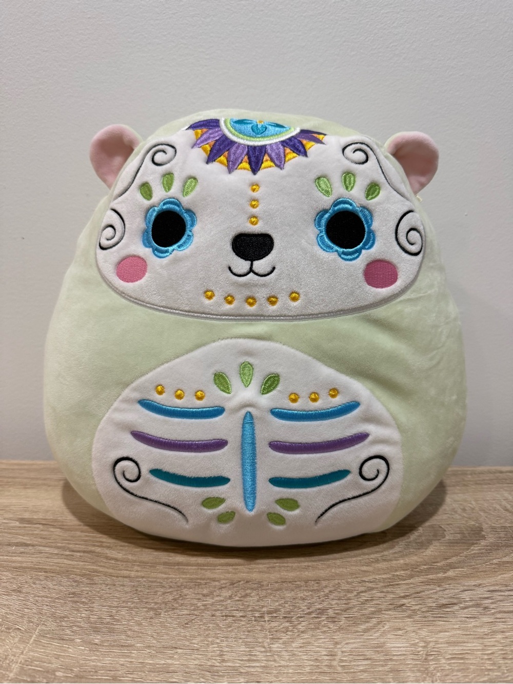 Squishmallow Brooke Polar Bear Day of the Dead Dia de los Muertos 12" Plush Toy